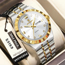 POEDAGAR Original Military Man Wristwatch Quartz Week Date Watch For Men Waterproof Luminous Stainless Steel Men's Watches Reloj
