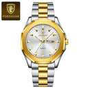 POEDAGAR Luxury Men Wristwatch Waterproof Luminous Week Date Original Man Watch Stainless Steel Sport Quartz Men's Watches Reloj