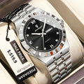 POEDAGAR Original Military Man Wristwatch Quartz Week Date Watch For Men Waterproof Luminous Stainless Steel Men's Watches Reloj