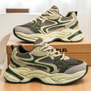 New Men Casual Shoes Lace Up Outdoor Dad Shoes Clunky Sneakers Walking Thick Sole Flat Fashion Shoes Luxury Comfortable Soft