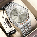 POEDAGAR Original Military Man Wristwatch Quartz Week Date Watch For Men Waterproof Luminous Stainless Steel Men's Watches Reloj