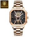 POEDAGAR Luxury Men Wristwatch High Quality Waterproof Chronograph Luminous Date Man Watches Leather Men's Quartz Watch Military