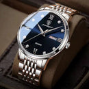 Poedagar Men Watch Luxury Waterproof Luminous Date Week Stainless Steel Mens Quartz Watches for Men Business Relogio Masculino