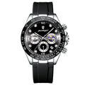 POEDAGAR Luxury Watch For Men Chronograph Waterproof Luminous Date Man Wristwatch Stainless Steel Men's Watches Quartz Clock+box