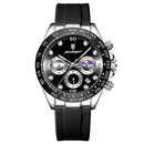 POEDAGAR Luxury Watch For Men Chronograph Waterproof Luminous Date Man Wristwatch Stainless Steel Men's Watches Quartz Clock+box