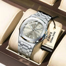 POEDAGAR Military Luxury Man Wristwatch Waterproof Luminous Date Week Square Men Clock Stainless Steel Quartz Men's Watches Male