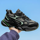 New Men Casual Shoes Lace Up Outdoor Dad Shoes Clunky Sneakers Walking Thick Sole Flat Fashion Shoes Luxury Comfortable Soft