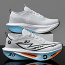 Couple breathable mesh carbon board shoes, student sports exam shoes, ultra light rebound marathon CHUNTA running shoes