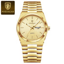 POEDAGAR Original Man Wristwatch Luminous Waterproof Date Week Men Clock Military Stainless Steel Men's Quartz Watches Reloj+Box