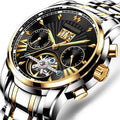 POEDAGAR Men Watch Top Brand Luxury Automatic Mechanical Watches Waterproof Luminous Business Stainless Stain Men's Wristwatch