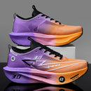 Couple breathable mesh carbon board shoes, student sports exam shoes, ultra light rebound marathon CHUNTA running shoes