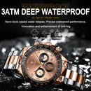 POEDAGAR Luxury Watch For Men Chronograph Waterproof Luminous Date Man Wristwatch Stainless Steel Men's Watches Quartz Clock+box
