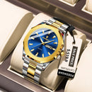 POEDAGAR Luxury Men Wristwatch Waterproof Luminous Week Date Original Man Watch Stainless Steel Sport Quartz Men's Watches Reloj