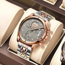 POEDAGAR Top Luxury Brand Casual Men Watch Chronograph Waterproof Date Full Steel Quartz Men's Watch Business Relogio Masculino