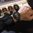 POEDAGAR Luxury Casual Male Watch Fashion Chronograph Stainless Steel Waterproof Luminous Date Military Men's Wristwatches Gifts